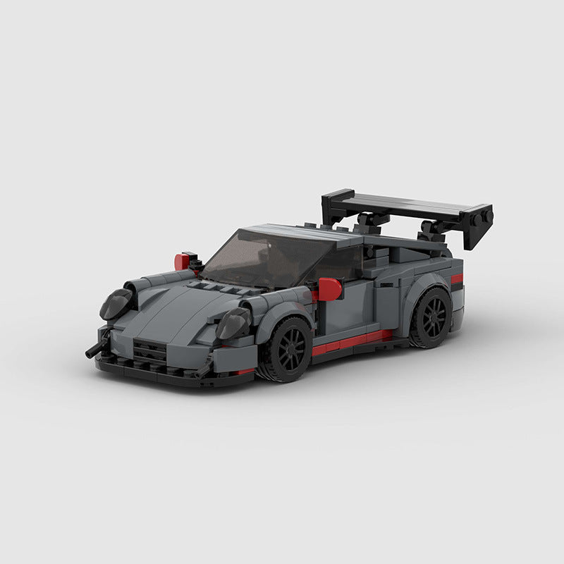 Miniature Car Blocks - Porsche 911 GT3RS - Gray Front