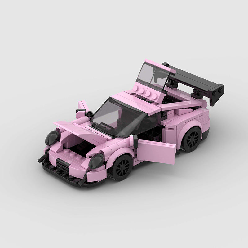 Miniature Car Blocks - Porsche 911 GT3RS - Pink oen