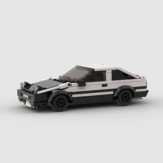 Miniature  Car Blocks - Toyota AE86 - Initial D Front
