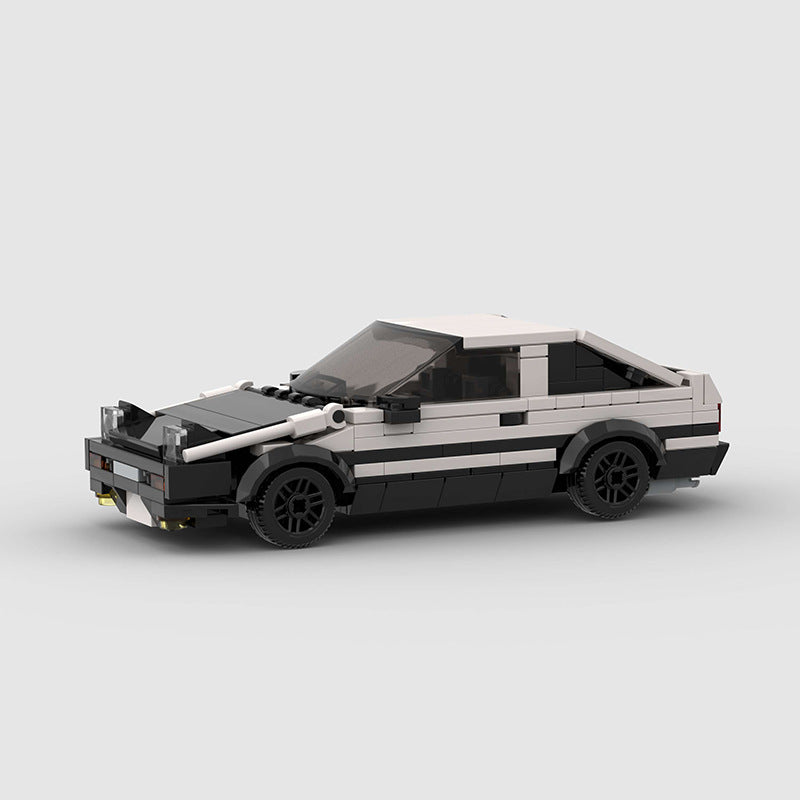 Miniature  Car Blocks - Toyota AE86 - Initial D Front