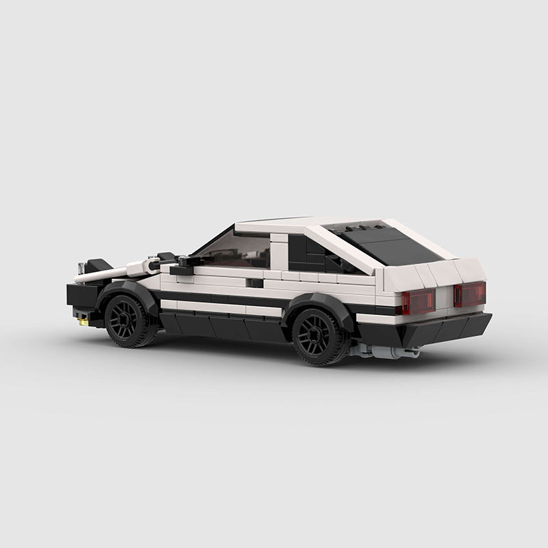 Miniature  Car Blocks - Toyota AE86 - Initial D -  Back