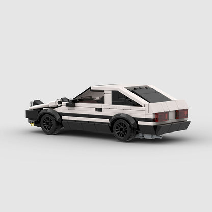Miniature  Car Blocks - Toyota AE86 - Initial D -  Back