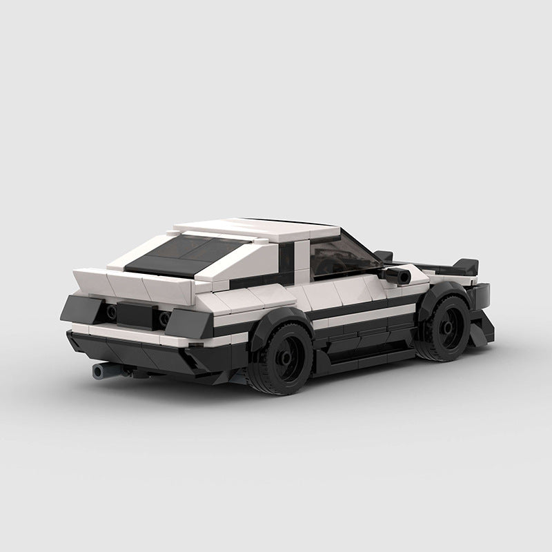 Miniature  Car Blocks - Toyota AE86 - Panda Back
