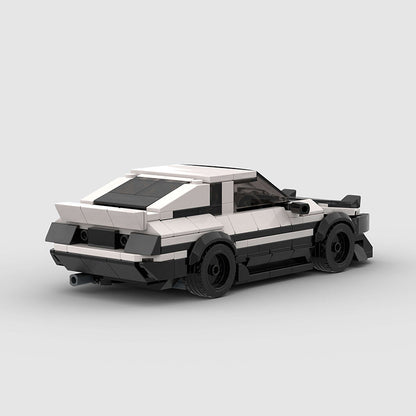 Miniature  Car Blocks - Toyota AE86 - Panda Back