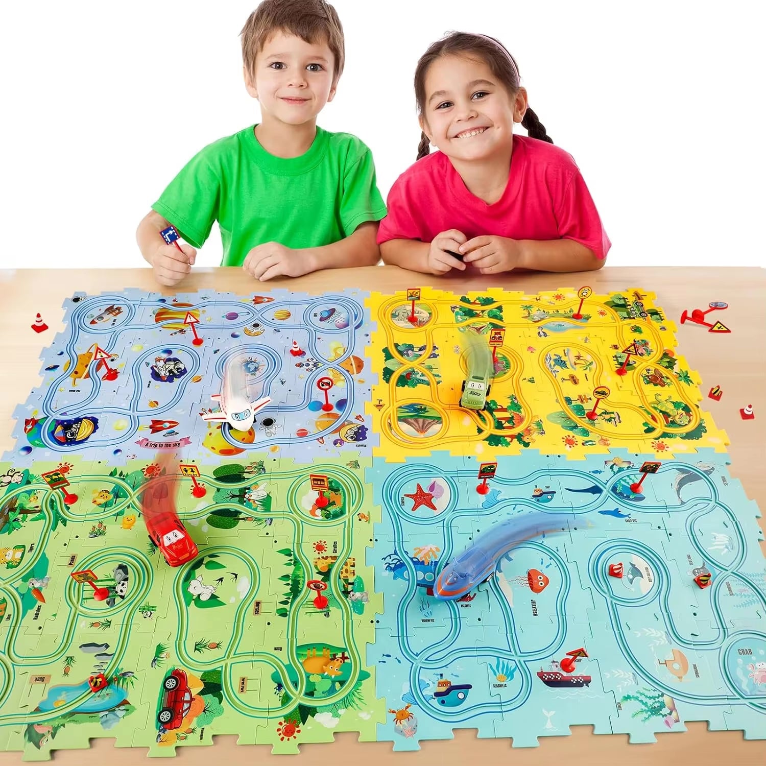 Puzzle Racer™ Kids Car Track Set – Toy Fiction