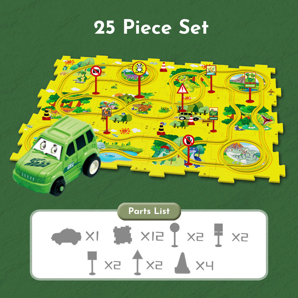 Puzzle Racer Dinosaur Theme 25 pieces