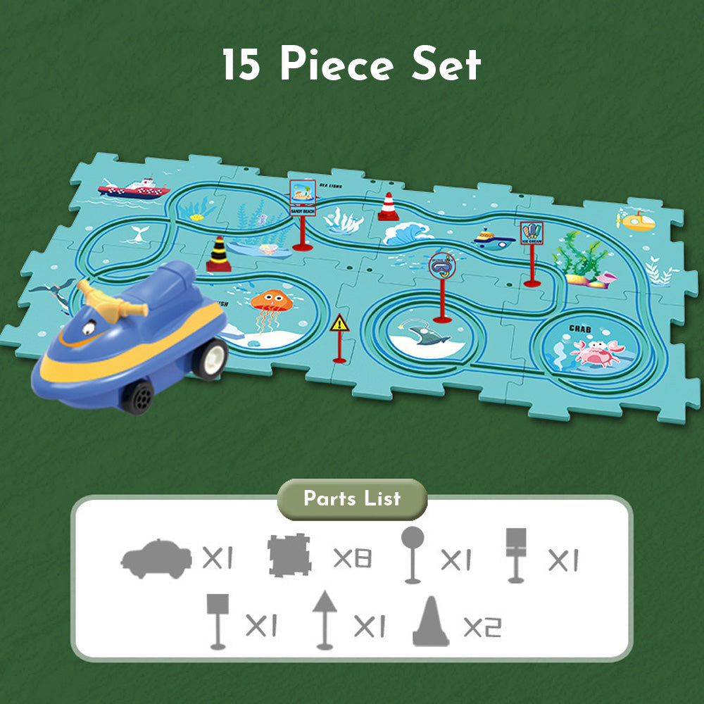 Puzzle Racer™ Kids Car Track Set – Toy Fiction