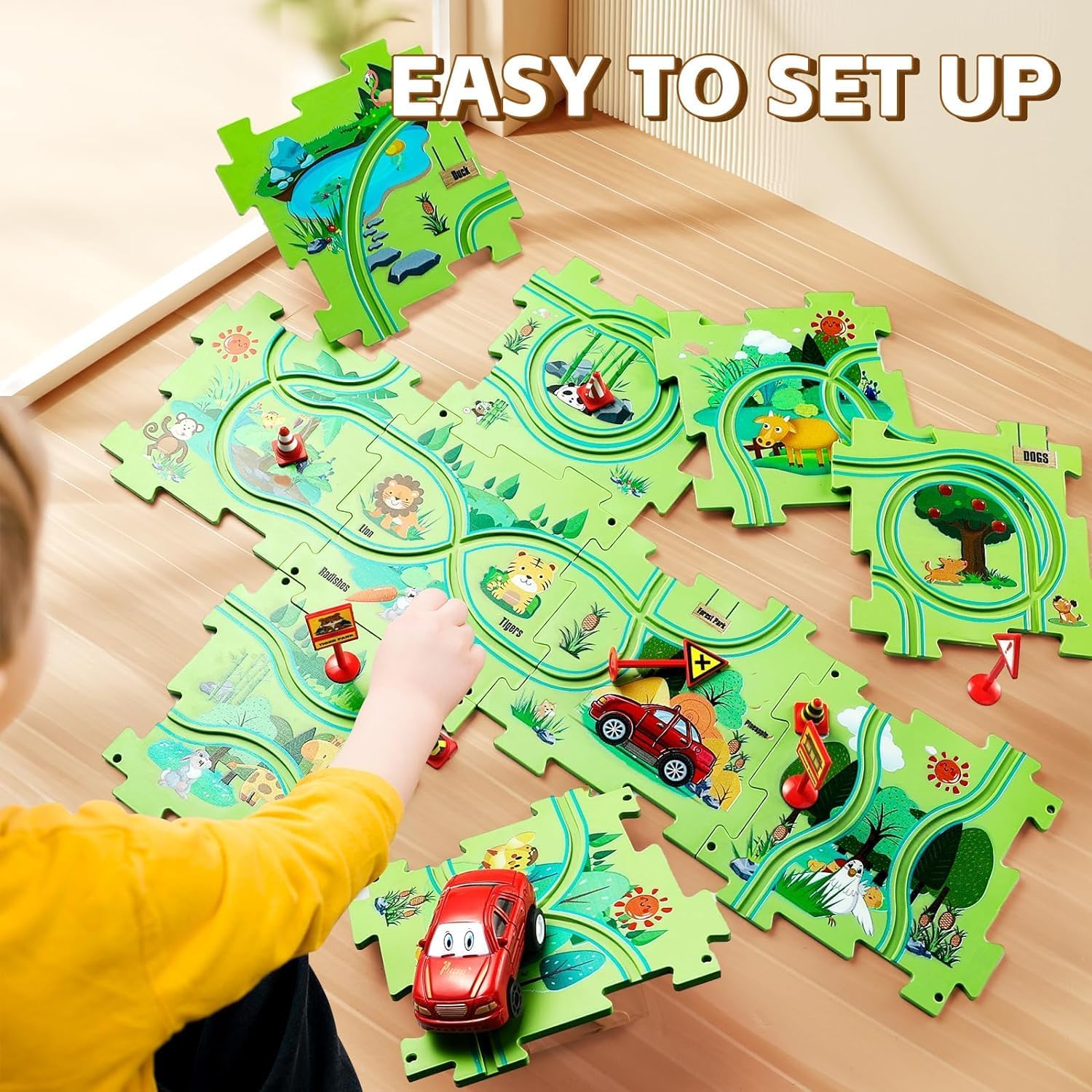 Puzzle Racer™ Kids Car Track Set – Toy Fiction