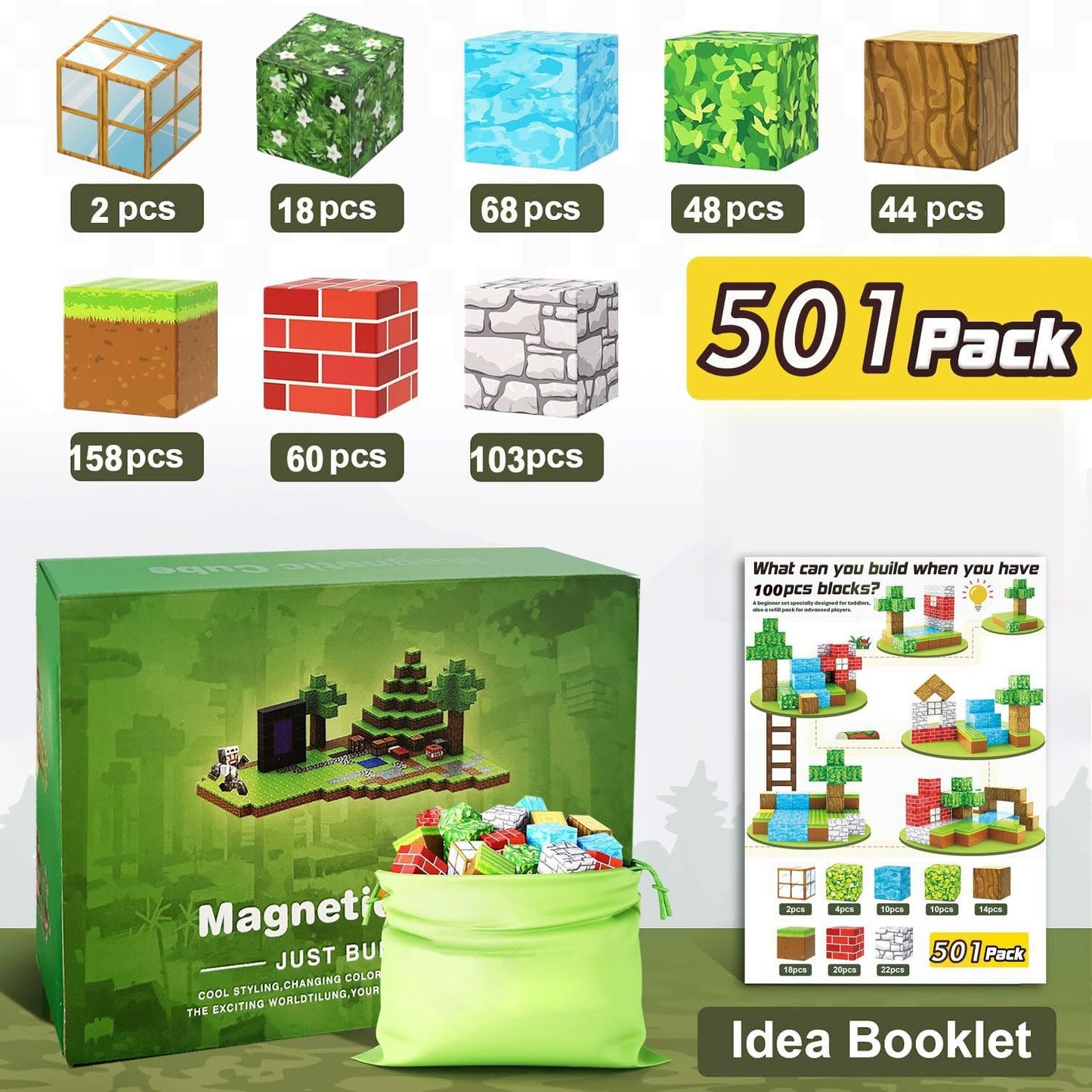 Toy Fiction Magnetic Blocks - 501 Pack